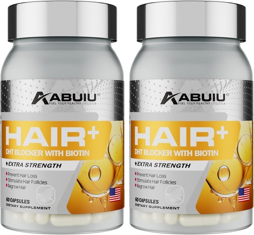 [BRSRAAL4AVYAYGYU] Biotin for Hair Growth Women Men - Biotin Supplement 5000 mcg, with Vitamin C E B12 B6 A Support Strong Nails Skincare Hair Health - USA Made - 120 Capsules / 2 Packs