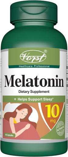 [BRSW2Y35CNYWGCY7] Melatonin 10mg 60 Capsules, Promotes Sleep & Relaxation, Drug Free Quick Release Sleep Aid, Dietary Supplement, Easy to take, Maximum Strength...