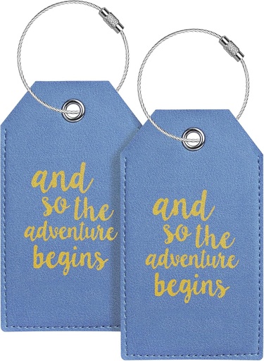 [BRSWGFIRB4PRQF33] Luggage Tag & Initial Baggage Tags for Suitcases Leather Bag Tags for Backpacks Handbag School Instrument with Name ID Label Travel Essentials, Unique Fun Blue Personalized Luggage Tags 2 Pack