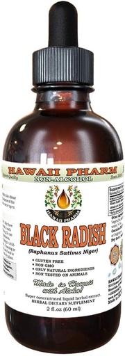 [BRSWKE33CYCRCYLU] ฮาวาย Pharm Black Radish safe said, Black Radish (raphanus Sativus Neger) แห้ง ราก Glycerite ธรรมชาติ Herball supplement 2 Oz