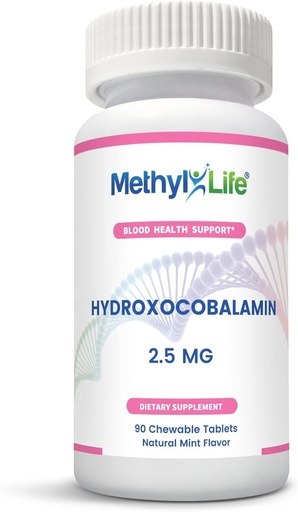 [BRSWIFATOB5WAYA7] Methyl-Life® Hydroxy B12 Sublingual Tablets – Gentle, Vitamin B12 Supplement for Daily Energy & Cellular Support – Vegan, Non-GMO, Gluten & Top 14 Allergen Free | 90 Chewable Tablets