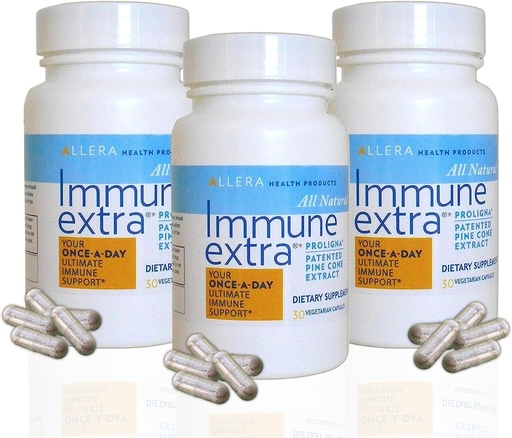 [BRSROEAHOENWKDI6] Allera Health Pine Cone Extractפסולות - טבעוני ProLigna Plant Based Diet Products - Immune Support Supplement - Organic Pine Cone Extracted from Wild Crafted Trees - 30 Caps, 3Pack