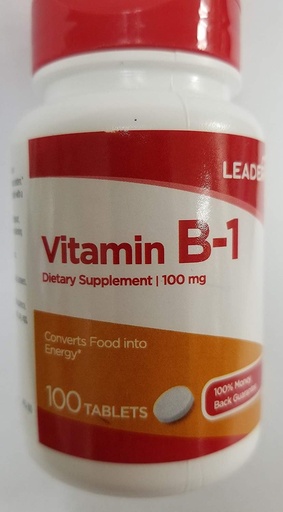 [BRSWG2YKOF5AOYLK] Leader Vitamin B-1 100mg, 100 Tablets Each (Pack of 3)