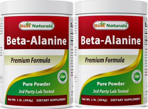 [BRSW2AY3BVYROCT4] Bedste Naturals Beta Alanine Pure Powder 1 Pund (1 LB (pakke med 2))