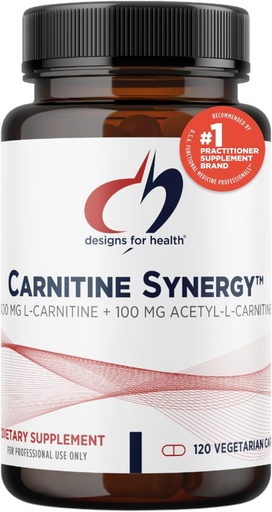 [BRSWIYQPAQPBMHA7] Mal Carnitine Synergy üçün Designs - 400mg L-Carnitine (Avtomobilnitine Tartrate) + 100mg Acetyl L-Carnitine Pills - Non-GMO + Vegetarian Supplement (120 Kapsül)