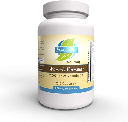 [BRSWGZICAUBRMDYV] Öncelik One Vitamins Women's Formula No Iron 240 Capsules - Broad-Spectrum Multi-Vitamin and Mineral Supplement for Women for a Health üreme System.*