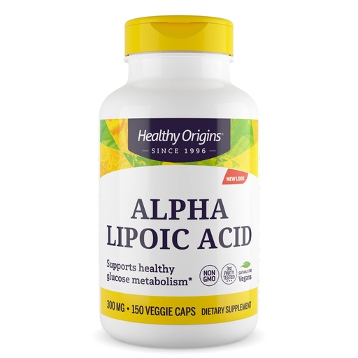 [BRSWIY36CINACEL4] Healthy Origins Alpha Lipoic Acid 300 mg, 150 Veggie Capsules - High Potency Universal Antioxidant Supplement - Supports Healthy Blood Sugar Metabolism, Nerve Health & Cellular Energy Production