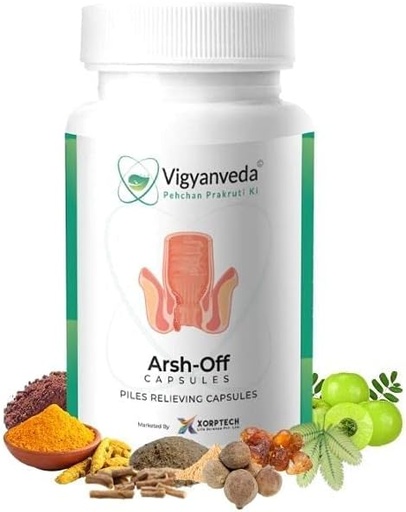 [BRSROEAKBACAAEY3] SS Off, Piles Relieving Ayurvedic Capsules (60 Capsules) Visit The vigyanveda Store