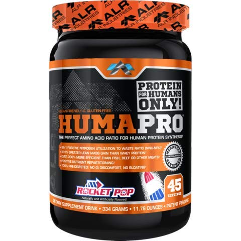 [BRSWYC3QAEIAIEY6] Humapro by ALR Industries Premium Protien Powder, Rocket Pop, 334 Grams, HumaPro Protein Powder for 510% Greater Lean Mass - Delicious Fruit Flavored Supplement Drink Mix, Perfect Amino Acid Ratio, 30