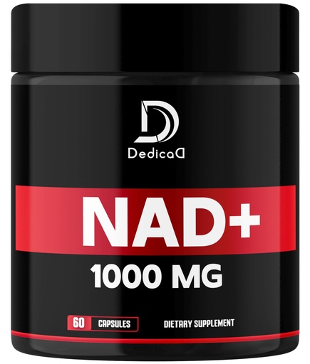 [BRSROCYOCMDRUFIY] DEDICAD NAD Supplement 1000 mg - Pure NAD Supplement - Energy and DNA Repair, Aging Defense, Brain Function - 60 Capsules