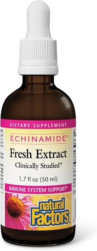 [BRSWIYQTPJ4REFI5] Natural Factors - Echinamide Echinacea Fresh Herb Extract, Immune System Support, 30 Servings (1.7 oz)