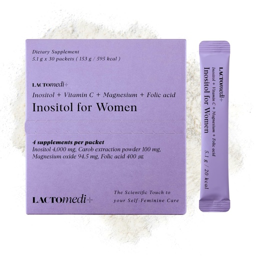 [BRSROBLYAEHR63TA] LACTOMEDI Inositol Supplement for Women | Myo-Inositol 4000mg + D-Chiro-Inositol 100mg | 40:1 Ratio | Daily Women’s Wellness Support | 30 Day Supply
