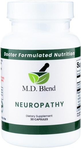 [BRSRAYIEOZ6WE2Q4] Neuropathy - Expert Formulated - Natural Blend for Optimal Nerve Wellness - Alpha Lipoic Acid, L-Carnitine, Vitamins B6 & B12, Skullcap Root, Acetyl L-Carnitine - 30 Capsules (1 Pack)