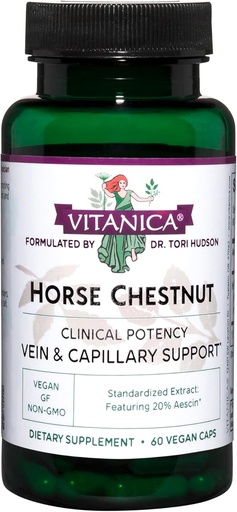 [BRSWIZ3RBMIQCELM] Vitanica, Horse Chestnut, Promotes Vein and Capillary Strength & Circulation, Vegan, 60 Capsules