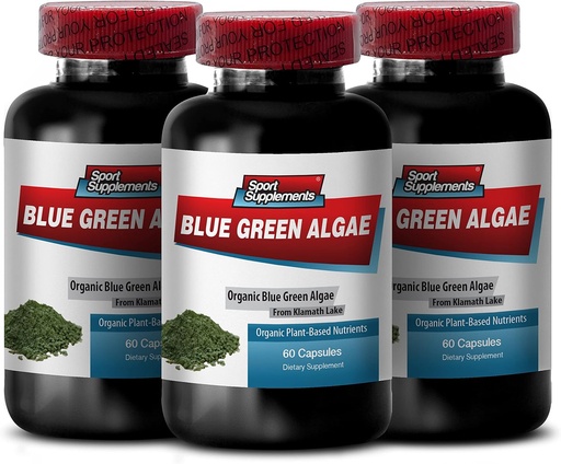 [BRSWK2YFCQGAEF3I] Supreme Immune System Supplement - Klamath Blue Green Algae 500mg, Klamath Lake Blue Green Algae, spirulina and chlorella Capsules, spirulina Powder, spirulina chlorella, chlorella Tablets 3B 180Cap