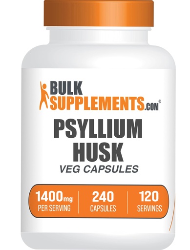 [BRSRM2YYOYIWYETF] BulkSupplements.com Psyllium Husk Capsules - Psyllium Supplement, Psyllium Husk Fiber - Vegan & Gluten Free, 240 Veg Capsules (Pack of 1)
