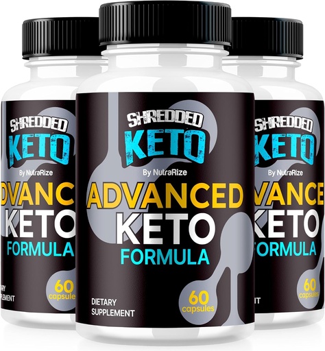 [BRSRAFIFCMIWGFDU] (3 Pack) Shredded Keto Pills, Premium Keto Shred Weight Loss Capsules, All Natural Keto Supplement to Support Fitness and Body Goals, Official ShreddedKeto Reviews (180 Capsules)