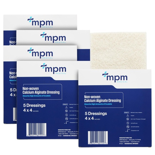 [BRSWIGQOCMCWKF3A] MPM Medical ExcelGinate Calcium Alginate Wound Dressing 4x4 Inches