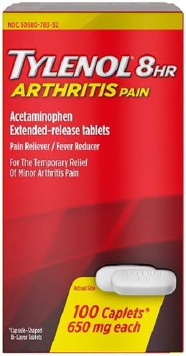 [BRSWKEABBYMRGGAV] Tylenol 8 Hour Arthritis Pain Caplets, 100 Count