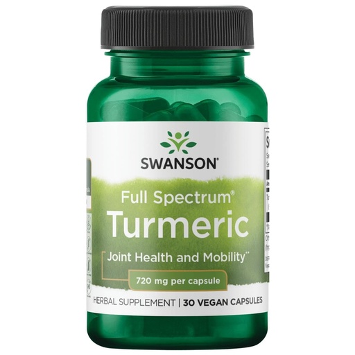 [BRSWGFAHDJ4GYYIY] Swanson Turmeric 720 Milligrams 30 Capsules