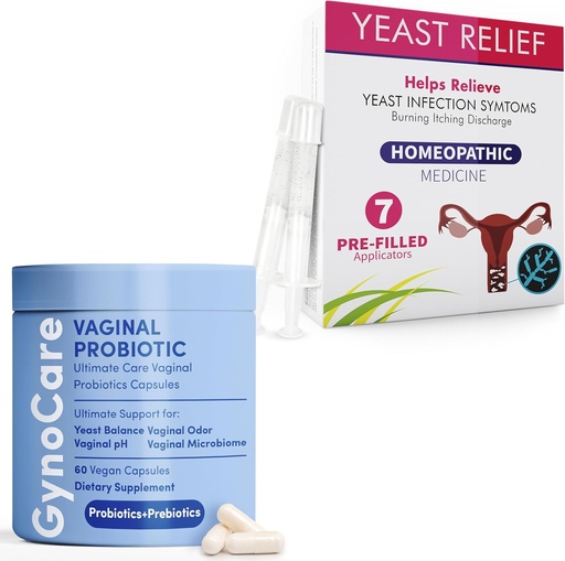 [BRSRAAITOQDWGFA3] Comprehensive Feminine Health Bundle: Vaginal Probiotic Capsules + Antifungal Pre-Filled Applicators – Dual Support for pH Balance, Odor Control, and Yeast Infection Relief