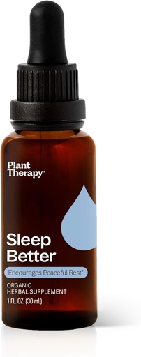 [BRSRAYL2DN7WEGY7] Terapia de plantas Organic Sleep Better Tincture 30 mL (1 oz) soporta Relax &amp; Sleep, ayuda a calmar una mente ocupada, con manzanilla, Lemon Balm &amp; Valerian Extracts