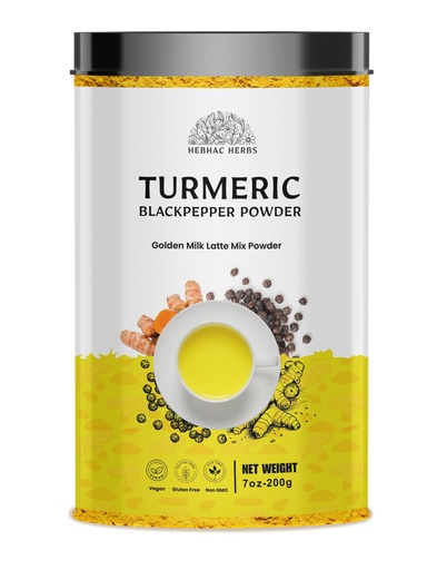 [BRSW2ED5CAGWCET4] Turmeric Curcumin Powder with Black Pepper - Turmeric Latte Mix with Turmeric Curcumin, Black Pepper - Golden Milk Instant Drink Mix Powder