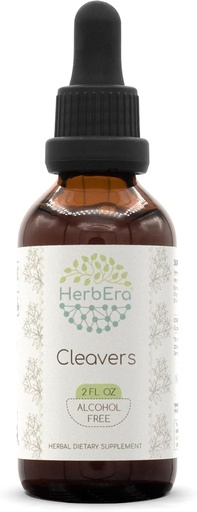 [BRSWGZL4OAMRAHTP] HerbEra Cleavers B60 Extracción de herbas sen alcohol Tintura, Concentrado Liquid Drops Natural Cleavers (Galium aparine) Dried Herb (2 fl oz)