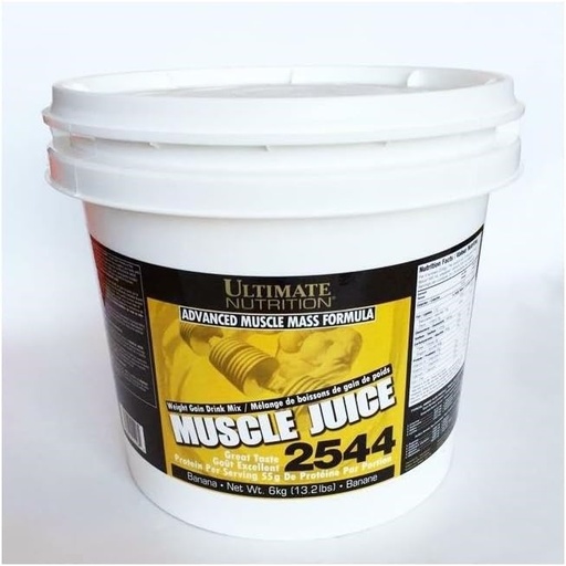 [BRSWIEAMAUAROCA5] Ultimate Nutrition Jus musculaire, Mélange de boisson gain de poids - Poudre d'entraînement gain de masse pour les hommes et les femmes - Supplément pour la croissance musculaire maigre et le soutien immunitaire avec 55g de protéines - Banana, 13.2lb