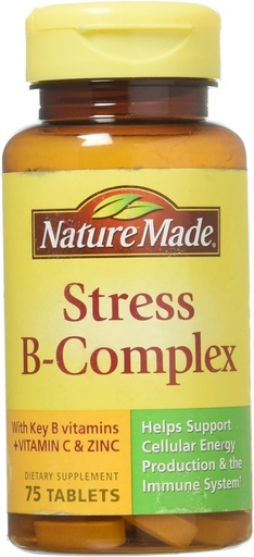 [BRSWIFI2CRYWY3Y7] Nature Made Stress B Complex with Zinc Size 75ct (Pack of 2) 150 ct Total