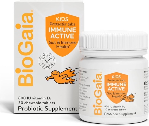 [BRSROGINOYNQMEY2] BioGaia Immune Active Kids ® 124; Probiotinis + Vitaminas D ® 124; Digive & Immune Health ® 124; Amžius 3 + 407 124; Allergen, Dairy, Soy & Gluten Free 124; Patikimas Pediatrics ® 124; 30 Dienos tiekimas ® 124; Orange Flavored Chowable