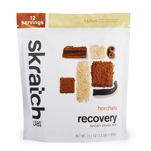 [BRSWGAYEDIFQ2A34] Skratch Labs Post Workout Recovery Drink Mix with Horchata, (21.2 oz, 12 Servings) with Complete Milk Protein of Casein and Whey and Probiotics, Gluten Free, Kosher, Vegetarian