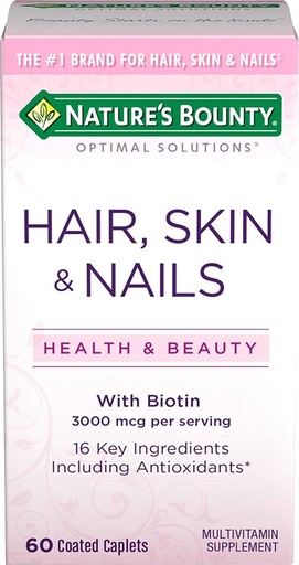 [BRSWKGYIBJ4Q4C34] Nature's Bounty Hair, Skin and Nails Caplets 60 ea (Pack of 5)