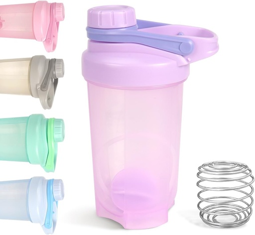 [BRSRAEAYAEAR6EQ2] D.Y.A 16oz Purple Sports Shaker Bottle for Protein Shakes, Pre Workout, Travel, BPA Free & Dishwasher Safe