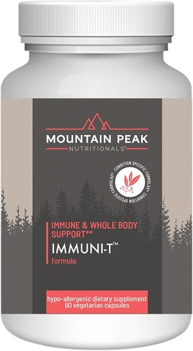 [BRSRMHQEB57AOG3G] Mountain Peak Nutritionals Immuni-T - Helps Support Respiratory and Immune System - Zinc, Vitamin A, Vitamin C and Vitamin B6 - Hypoallergenic Dietary Supplement (60 Vegetarian Capsules)