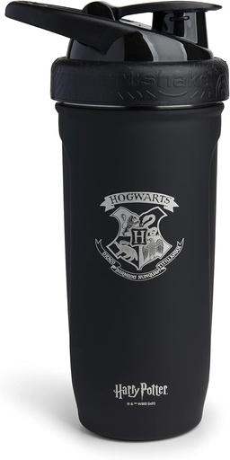 [BRSW2GIEAR5REETX] Smartshake Reforce Stainless Steel Harry Potter Hogwarts Crest Shaker Garrafa (900 ML / 30 oz) □ Resistência ao peso leve garrafa Shaker Sports com uma tampa macia