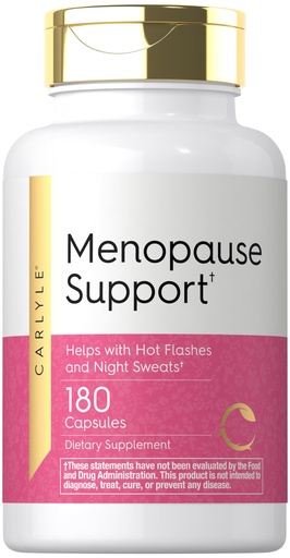 [BRSW2GT6CJYGYHLA] Carlyle Menopause Supplement for Women | 180 Capsules | Helps with Hot Flashes and Night Sweats | Non-GMO, Gluten Free Menopause Support