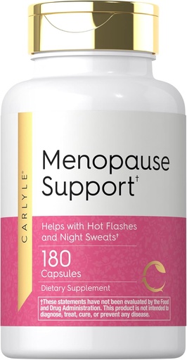 [BRSW2GT6CJYGYHLA] Carlyle Menopause supplement for Women - 180 Capsules - helps with Hot Flashes and night Sweats , Non-GMO, Gluten Free Menopause Support