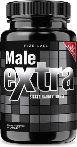[BRSROFAHOQIB42D3] rize labs - Male Extra Capsules - Performance Supplement for Men, Maximum Strength Support, Ultra Pure Pills, Non-GMO Vegan Supplement Advanced Formula (60 Capsules)