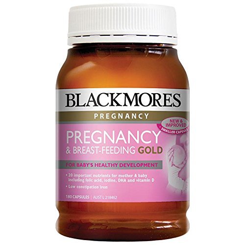 [BRSWIAIOBYAREFA5] Blackmores Pregnancy & Breastfeeding Gold 180 Caps Health Supplement Essential Nutrients for Mother and Baby, DHA Fish Oil