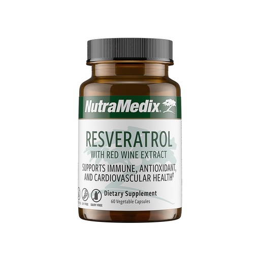 [BRSWYZD7PN5GGCT6] NutraMedix Resveratrol Capsules - Bioavailable Antioxidants Supplement from Red Wine Extract + Grape Skins - 200mg Japanese Knotweed for Immune & Cardiovascular Support (60 Capsules)