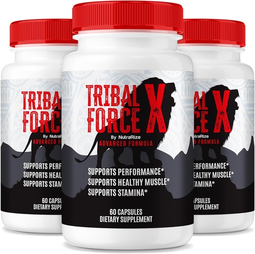 [BRSRAZL2PMMGAH3J] (3 Pack) Tribal Force X Kapsler, TribalForceXL Max Performance Support til mænd, TribalForce X Alle naturlige piller, TribalForces XXL Mand Formel for vedvarende energi, TribalForces X anmeldelse (180 Kapsler)