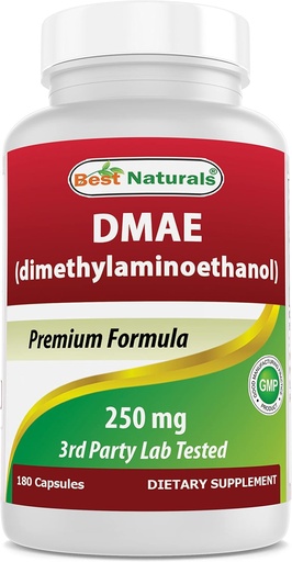 [BRSRMHQQPN5AEFI7] Best Naturals DMAE supplement 250 mg 180 Capsules - Dimethylaminoethanol Bitartrate