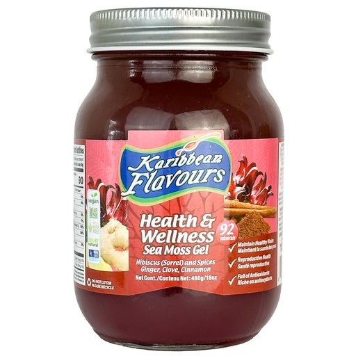 [BRSROYYZPJ7R623G] Sea Moss Gel (Sorrel Hibiscus) 16 Oz. | Natural Raw Organic | Packed With Vitamins And Minerals | Shelf Stable | Ethically Harvested