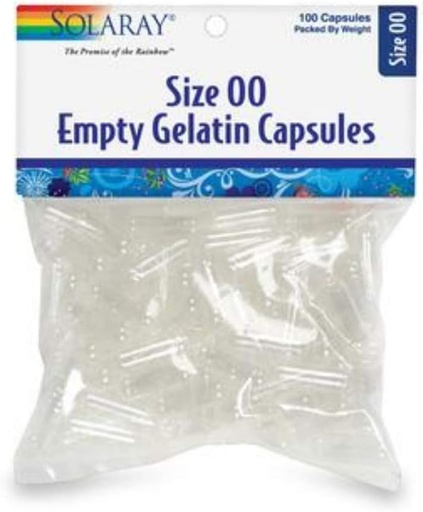 [BRSWIZYYBQCRWGDY] Solaray Empty Capsules Size 00 (Bag) | 100ct