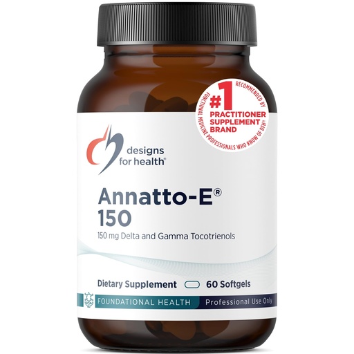 [BRSWGAYHBYHAEFD7] Designs for Health Annatto-E 150mg Tocotrienols - DeltaGold Vitamin E Complex Supplement with Delta + Gamma Tocotrienols - Cardiovascular, Healthy Aging + Antioxidant Support - Non-GMO (60 Softgels)