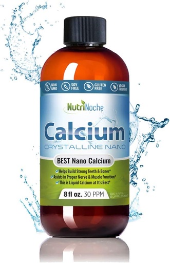 [BRSWGZTQPJ6QEFDA] NutriNoche Liquid Calcium Supplement - 99.99% Ultra Pure Crystalline Nano Calcium for Women, Men & Children - Calcium Citrate Alternative - Absorbed at a Cellular Level Sublingually - 30 ppm