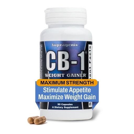 [BRSROCT2CNYWEF3P] Supragenix CB-1 Weight Gainer Pills (90 Count) | Weight Gain Support for Women & Men | Clinically Tested Appetite Booster | Powerful Mass Gainer