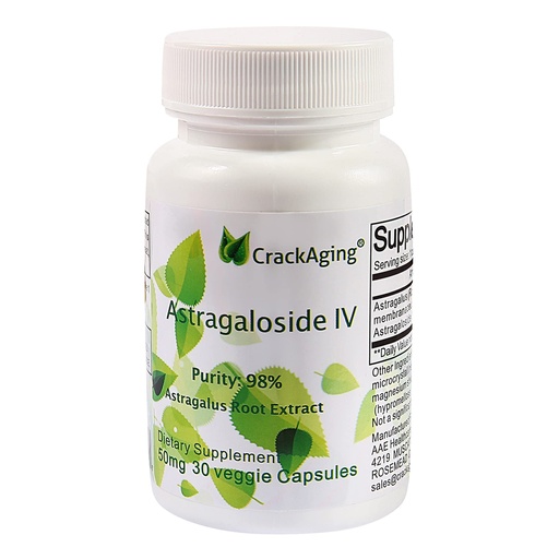 [BRSWIH35AF4AEGY5] Crackaging-Super-Absorption Astragaloside IV 98% 50mg 30 Capsule Anti-Aging DNA Cell Telomere Astragalus Root Supplements