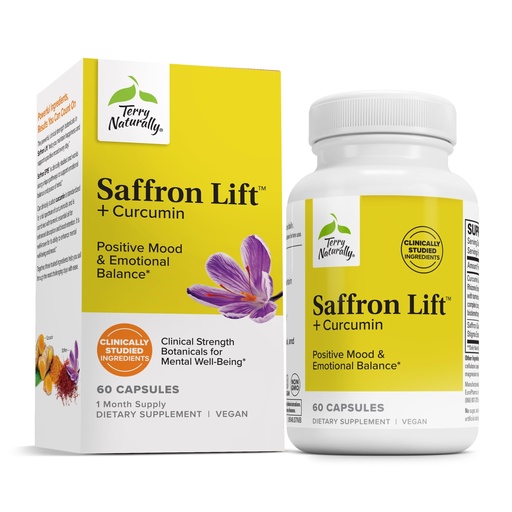 [BRSWGAQ7O4HAKFL4] Terry Naturally Saffron Lift + Curcumin - 60 Capsules - Emotional Balance - Non-GMO, Vegan, Gluten Free - 60 Servings